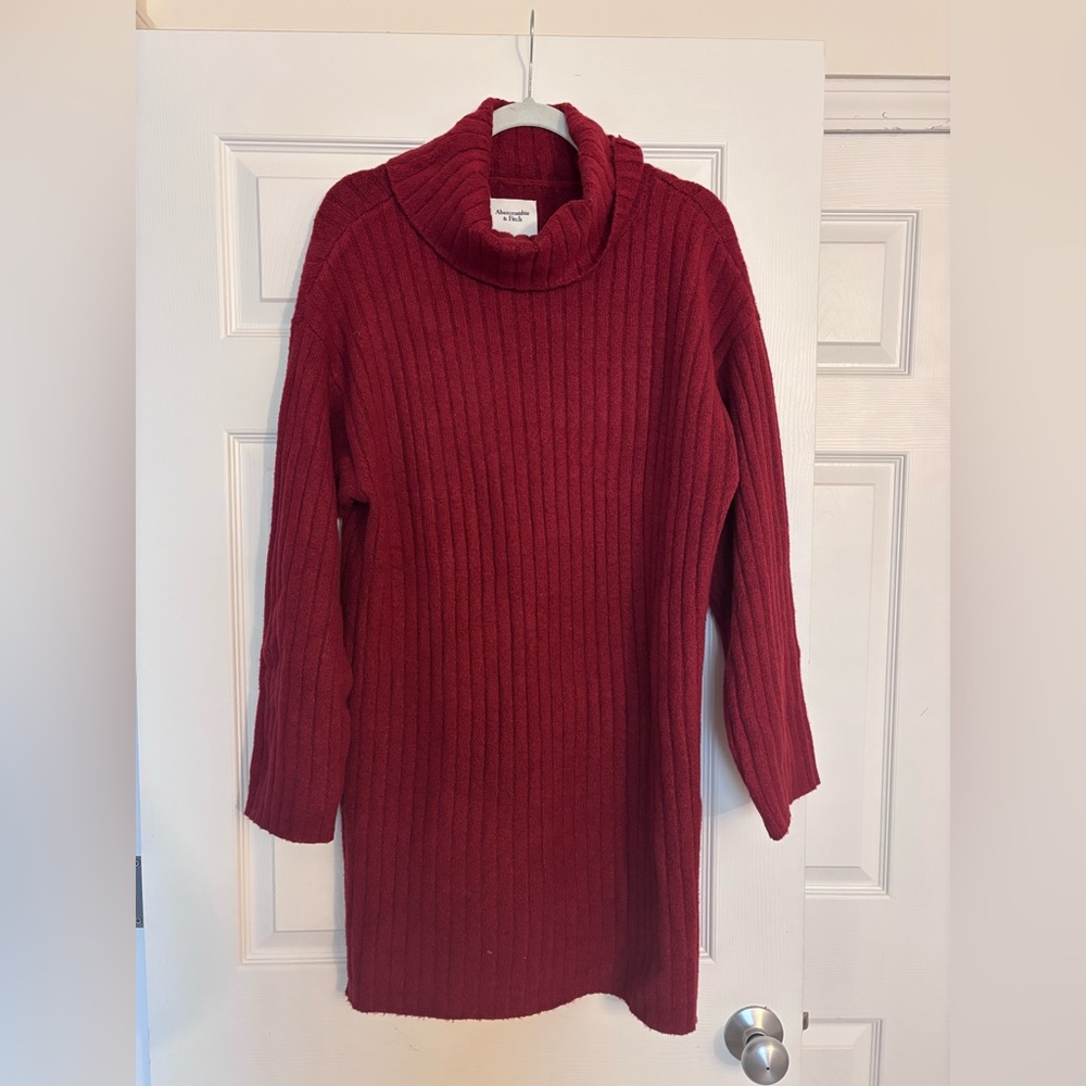 Abercrombie & Fitch Easy-Fitting Turtleneck Sweater Dress